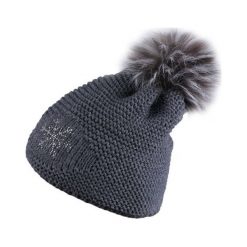 Sherpa Damska Czapka Zimowa Nora Dk.Grey. Szare czapki damskie marki Sherpa, z dzianiny. W wyprzedaży za 45,00 zł.