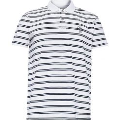 Koszulka polo w kolorze białym. Białe koszulki męskie Esprit Men, xs, w paski, z bawełny, polo, bez rękawów. W wyprzedaży za 39,95 zł.