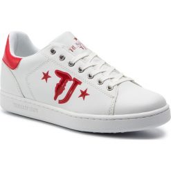 Sneakersy TRUSSARDI JEANS - 77A00173 R150. Białe sneakersy męskie Trussardi Jeans, na co dzień, bez wzorów, z jeansu, eleganckie, bez zapięcia. W wyprzedaży za 339,00 zł.