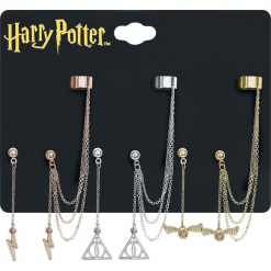 Harry Potter Symbole Kolczyki srebrny. Szare kolczyki damskie Harry Potter, srebrne. Za 79,90 zł.