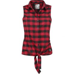 Koszule damskie: RED by EMP Checkered Sleeveless Shirt Koszula damska czarny/czerwony