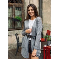 SWETER SILVIA GREY - UNI. Szare swetry damskie Fanaberia.com, bez wzorów, klasyczne, z długim rękawem, długie, bez kaptura. Za 89,90 zł.