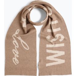 Talk about - Szalik damski z dodatkiem kaszmiru, beżowy. Brązowe szaliki damskie marki talk about, z napisami, z kaszmiru, eleganckie. Za 89,95 zł.