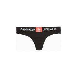 Stringi Calvin Klein Jeans 000QF4920E THONG. Czarne skarpetki damskie Calvin Klein Jeans, s, bez wzorów, z jeansu. Za 87,12 zł.