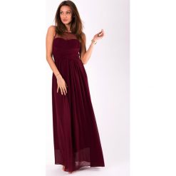 EVA&LOLA SUKIENKA - OBERŻYNA 9709-6. Sukienki damskie EVA&LOLA, m, bez wzorów, bez kołnierzyka, z długim rękawem, długie, maxi. Za 162,05 zł.