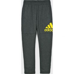 Adidas Performance - Spodnie dziecięce 140-176 cm. Szare spodnie chłopięce marki adidas Performance, z nadrukiem, z bawełny, sportowe. W wyprzedaży za 119,90 zł.