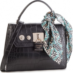 Torebka GUESS - HWCG71 82180 BLACK. Czarne torebki klasyczne damskie Guess, z aplikacjami, ze skóry ekologicznej, eleganckie, na ramię, bez dodatków. Za 649,00 zł.