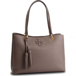 Torebka TORY BURCH - M.Triple-Compartment Tote 49194 Silver Maple 963. Szare torebki klasyczne damskie Tory Burch, bez wzorów, ze skóry, klasyczne, duże, bez dodatków. Za 2099,00 zł.