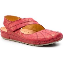 Sandały DR. BRINKMANN - 710956 Rot 4. Czerwone klapki damskie Dr. Brinkmann, bez wzorów, ze skóry, bez obcasa. W wyprzedaży za 209,00 zł.
