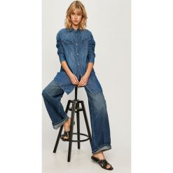 G-Star Raw - Koszula. Niebieskie bluzki damskie G-Star RAW, na co dzień, s, bez wzorów, z bawełny, klasyczne, z klasycznym kołnierzykiem, z długim rękawem. Za 469,90 zł.