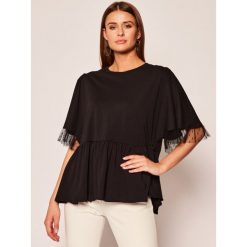 Bluzka Red Valentino TR0MG06H. Czarne bluzki damskie Red Valentino, m, bez wzorów, z bawełny, bez kołnierzyka, bez rękawów. W wyprzedaży za 759,00 zł.
