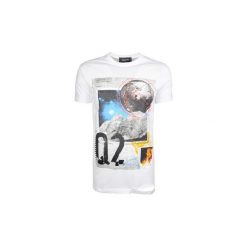 T-shirty z krótkim rękawem Dsquared S74GD0286. Białe t-shirty męskie Dsquared, s, bez wzorów, bez kołnierzyka, krótkie. Za 499,00 zł.