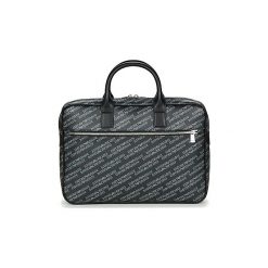 Aktówki / Teczki Emporio Armani LETTERING ONE ZIP BRIEFCASE. Czarne aktówki męskie Emporio Armani, bez wzorów. Za 767,20 zł.