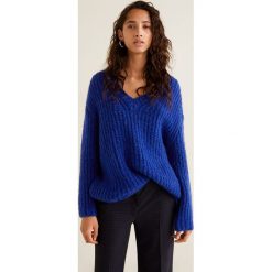 Mango - Sweter Varenka. Niebieskie swetry oversize damskie marki Mango, l, z dzianiny. Za 199,90 zł.