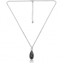Pozłacany naszyjnik "Cannes" z kryształkami Swarovski - dł. 42 cm. Szare naszyjniki damskie METROPOLITAN, pozłacane. W wyprzedaży za 65,95 zł.