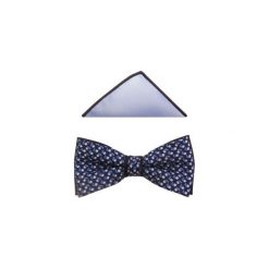 Niebiesko-granatowa mucha w białe kwiatki A159. Niebieskie muszki męskie Modini Moda Męska, na co dzień, w kwiaty, z tkaniny, eleganckie. Za 44,55 zł.