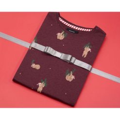 T-shirt z motywem świątecznym - Bordowy. Czerwone t-shirty męskie Reserved, s, bez wzorów, wizytowe, bez kołnierzyka. Za 29,99 zł.
