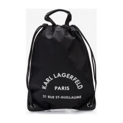 Karl Lagerfeld Rue St Guillaume Gymsack Czarny. Czarne plecaki damskie KARL LAGERFELD, w paski, ze skóry. Za 548,95 zł.