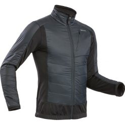 Kurtka polarowa hybrydowa turystyczna SH900 X-Warm męska. Niebieskie kurtki męskie QUECHUA, na zimę, xl, bez wzorów, z elastanu, bez kaptura. Za 149,99 zł.