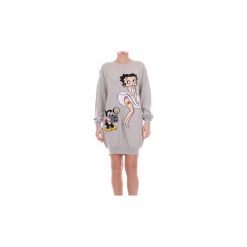 Sukienki krótkie Moschino A04900504. Szare sukienki damskie MOSCHINO, bez wzorów, bez kołnierzyka, z krótkim rękawem, krótkie, mini. Za 2016,96 zł.