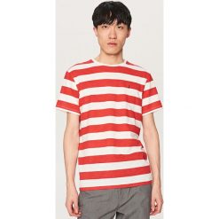 T-shirt w paski - Kremowy. Białe t-shirty męskie marki Reserved, s, w paski, bez kołnierzyka. Za 49,99 zł.
