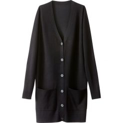 Długi sweter z wiskozy z kieszeniami. Czarne kardigany damskie marki La Redoute Collections, s, z poliamidu. Za 94,46 zł.