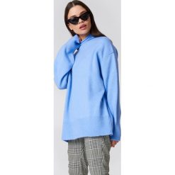 Golfy damskie: NA-KD Trend Oversizowy golf dzianinowy – Blue