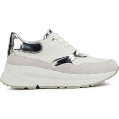 Geox Backsie Tenisówki Biały Srebrny. Szare trampki i tenisówki damskie Geox, bez wzorów, z materiału, bez zapięcia. Za 548,95 zł.
