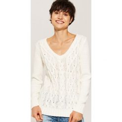 Sweter z warkoczami - Kremowy. Białe bez kategorii House, s. Za 59,99 zł.