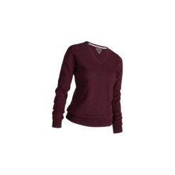 Sweter do golfa damski. Różowe swetry damskie INESIS, l, bez wzorów, z bawełny, bez rękawów, bez kaptura. Za 59,99 zł.