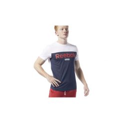 T-shirty z krótkim rękawem Reebok Sport Koszulka Training Essentials Linear Logo Tee. Białe koszulki męskie Reebok Sport, s, bez wzorów, sportowe, bez kołnierzyka, z krótkim rękawem, krótkie. Za 69,95 zł.