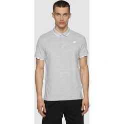 T-shirt męski TSM024 - chłodny jasny szary melanż. Szare koszulki męskie s, bez wzorów, z bawełny, bez kołnierzyka, bez rękawów. W wyprzedaży za 29,99 zł.