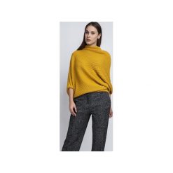 Sweter oversize, SWE049 żółty MKM. Żółte swetry oversize damskie Mkm swetry, z dzianiny. Za 98,00 zł.