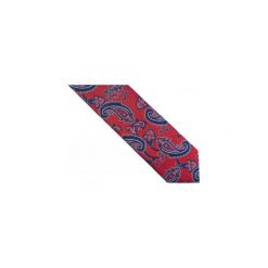 Czerwony krawat męski w paisley D255. Czerwone krawaty męskie Adam Collection - Krawaty i dodatki, na co dzień, bez wzorów, z tkaniny, casualowe. Za 49,50 zł.