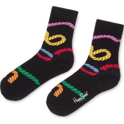 Skarpety Wysokie Unisex HAPPY SOCKS - RPE01-9000 Czarny Kolorowy. Czarne skarpetki damskie marki Happy Socks, w kolorowe wzory, z elastanu. Za 34,90 zł.