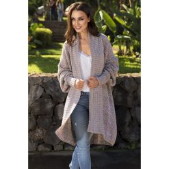 Sweter oversize multikolor ls206. Szare kardigany damskie marki Lemoniade, ze splotem. W wyprzedaży za 119,00 zł.