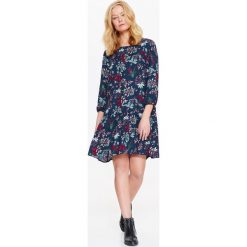 SUKIENKA W KWIATY Z FANTAZYJNYMI PLECAMI. Szare sukienki balowe Top Secret, na lato, w kwiaty. Za 74,99 zł.