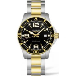 LONGINES HydroConquest L3.740.3.56.7. Czarne zegarki męskie marki LONGINES, ze stali. Za 4070,00 zł.