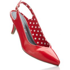 Buty ślubne damskie: Czółenka z paskiem bonprix czerwony