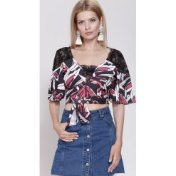 Topy damskie: Czarny Top Full of Abstract