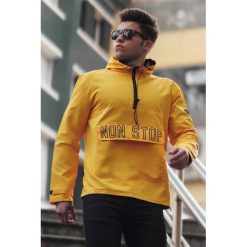 Bluza męska LEONIDAS YELLOW. Żółte bluzy męskie IVET, m, bez wzorów, z kapturem, bez rękawów, z kapturem. W wyprzedaży za 119,00 zł.
