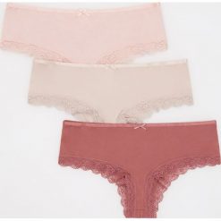 Majtki hipster 3 pack - Beżowy. Brązowe majtki damskie Reserved, s. W wyprzedaży za 24,99 zł.