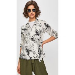 Answear - Bluzka. Białe bluzki damskie ANSWEAR, s, w kwiaty, z wiskozy, bez kołnierzyka, bez rękawów. W wyprzedaży za 59,90 zł.