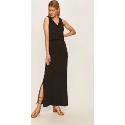 Vero Moda - Sukienka. Niebieskie sukienki damskie Vero Moda, na co dzień, s, bez wzorów, z bawełny, casualowe, bez kołnierzyka, bez rękawów, maxi, proste. W wyprzedaży za 79,90 zł.