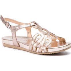 Sandały CAPRICE - 9-27102-22 Taupe Glitter 388. Żółte klapki damskie Caprice, bez wzorów, ze skóry, bez obcasa. W wyprzedaży za 159,00 zł.