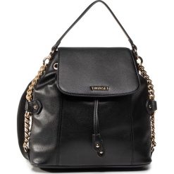 Plecak TWINSET - Zainto 201TO8012 Nero. Czarne plecaki damskie Twinset, bez wzorów, ze skóry, eleganckie. W wyprzedaży za 589,00 zł.