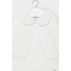Mayoral - Płaszcz dziecięcy 80-98 cm. Białe kurtki dziewczęce Mayoral, bez wzorów, z elastanu, bez kaptura. Za 184,90 zł.