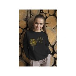Złoty dmuchawiec Czarna damska bluza raglan. Czarne bluzy damskie One mug a day, z bawełny, bez kaptura. Za 139,00 zł.