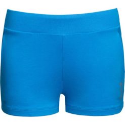 Szorty EA7 EMPORIO ARMANI. Niebieskie szorty damskie EA7 Emporio Armani, z nadrukiem, z dzianiny. W wyprzedaży za 217,00 zł.