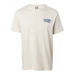 Rip Curl T-Shirt Męski Sun Drenched M Kremowy. Białe koszulki męskie Rip Curl, m, bez wzorów, bez kołnierzyka. W wyprzedaży za 67,00 zł.